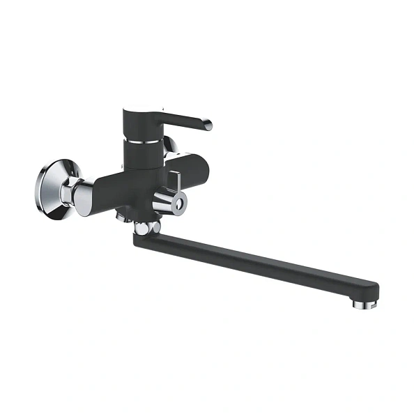 Смеситель для ванны Shevanik S6022H, черный/хром