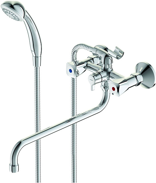Смеситель Vidima Practic для ванны/душа, душевой гарнитур в комплекте (BA343AA)