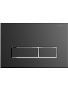 KDI-0000065(HC-1) Панель смыва Оружейная сталь матовая ободок хром (клавиши прямоугольные), 162*244 мм