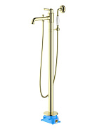 AQ1545PG КЛАССИК смеситель для ванны напольный (внешняя и скрытая часть), полир. золото