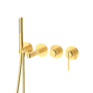 Смеситель для ванны настенный 4 отверстия DQ Bonn мат.золото (DA1704807)