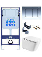 SET ЛИБРА T-010/KKI33 (рама AQUATEK Standard INS-0000012+крепеж KKI-0000033+KDI-0000010+унитаз ЛИБРА AQ1505T-00 с тонким сиденьем soft-close)