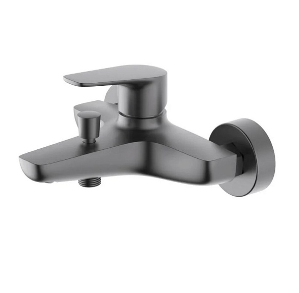 AQ1140BGM БЕТТА смеситель для ванны, шлиф. черный хром