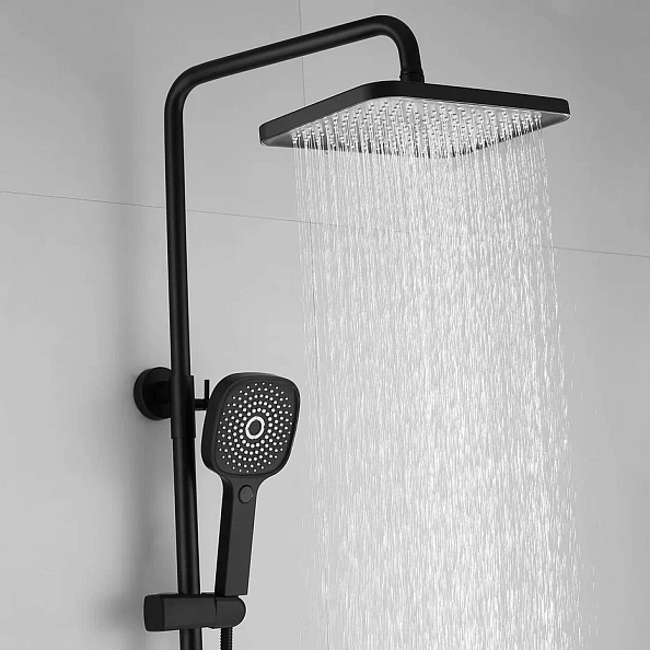 Душевая система Shevanik S8236H, черный