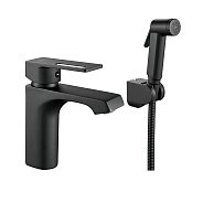 Смеситель для раковины с гигиеническим душем Raffine F171H, черный