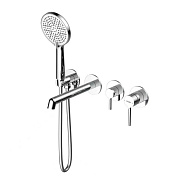 Смеситель Raglo R20.32 для ванны и душа встраиваемый излив монолитный 20 см, хром