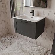 Тумба с раковиной подвесная (60см) Terminus Classik CLA10601701601O, графит