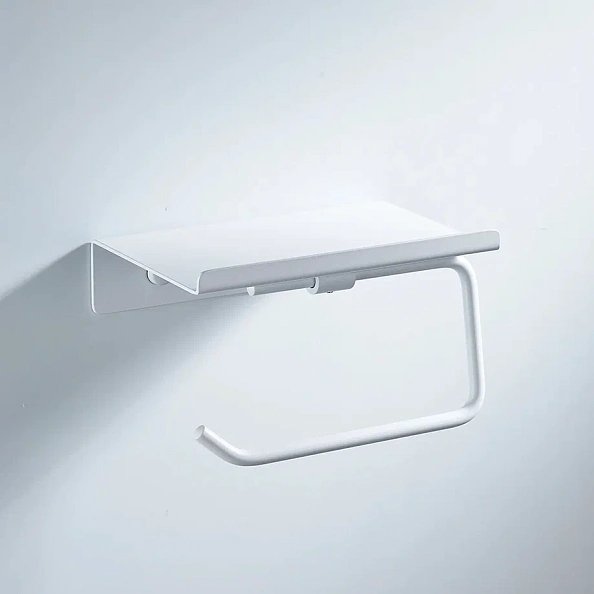 Держатель для туалетной бумаги с полочкой Shevanik SG5705C-1, белый