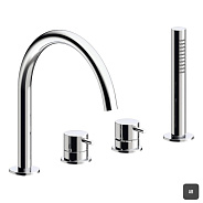 Смеситель для ванны и душа Almar Absolute Black Brushed PVD (E214006.AB)