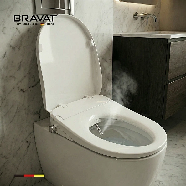 Умная крышка для унитаза с биде BRAVAT CZ9909W-SW, белый