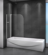Шторка на ванну Cezares Relax 100x140 мм, прямоугольная, хром (RELAX-V-11-100/140-C-Bi)