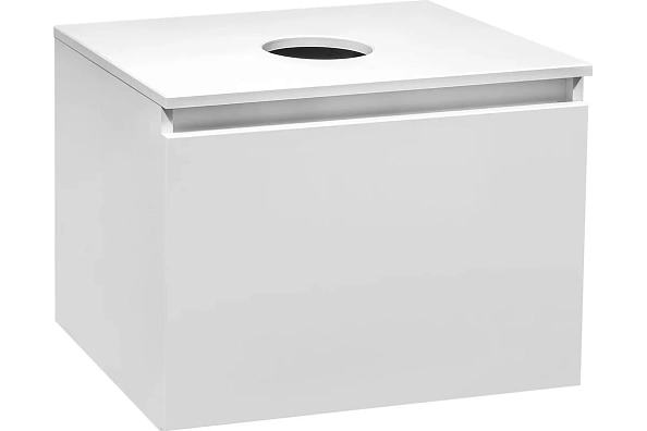 Тумба Runo Бари 60 белая под накладной умывальник (00-00001473)