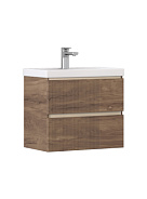 Тумба под раковину Velvex Mondi 600-0-2 (Madera Classica Slim) навесная акация темная (359 акация темная)