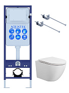 SET AQUATEK ЕВРОПА T-17-KKI1 (рама AQUATEK Standard INS-0000017+крепеж KKI-0000001+унитаз ЕВРОПА AQ1900T-00 с тонким сиденьем soft-close)
