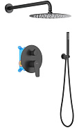 AQ1172MB БЕТТА Set 3 в 1 душевой комплект 2 режима, матовый черный