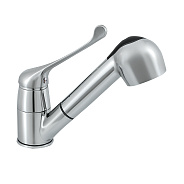 Смеситель Славен для мойки с вытяжным изливом, локтевой, одноручный (СЛ-ОД-Х23)