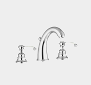 Смеситель для раковины Fima Carlo Frattini Herend, золото/белый (F5421CBOR)