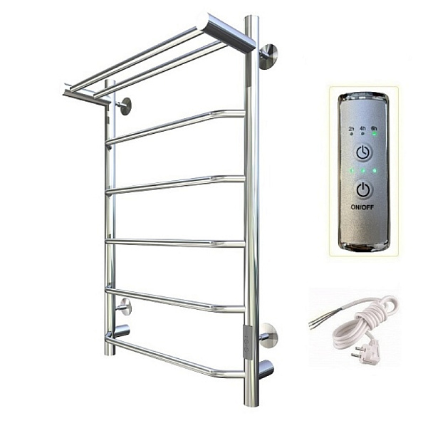 Полотенцесушитель электрический с полочкой (лесенка) Тругор Пэк сп 6 П 80х40 см