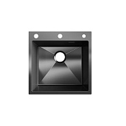 Мойка ULGRAN STEEL 500 Х 500, цвет «вороненая сталь» (US 500х500-003)