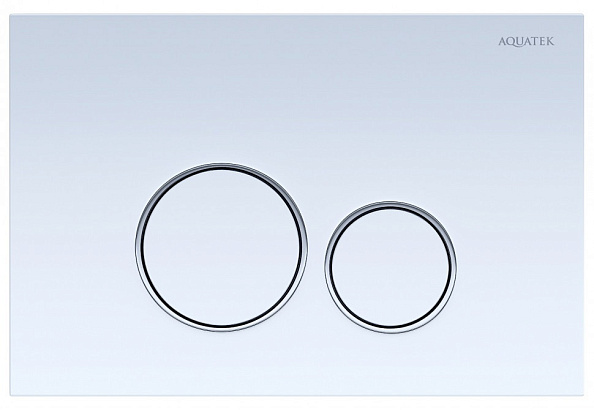 KDI-0000015 (005A) Панель смыва Белая ободок хром (клавиши круглые)