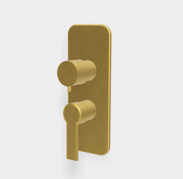 Смеситель для душа Fima Carlo Frattini Mast, на 2/3 потребителя, золото брашированное (F3139X6OS)