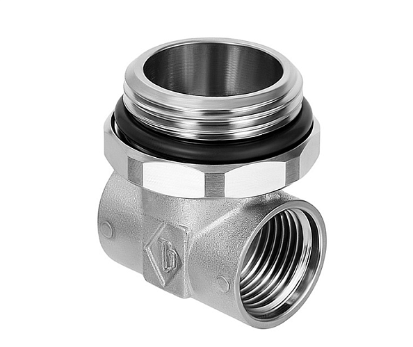 Тройник для коллектора Hoobs, 1"нр. x 1/2"вр x 1/2"вр, с прокладкой.