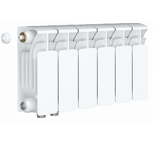 Биметаллический радиатор Rifar Base Ventil 200, 6 секций, с нижним левым подключением