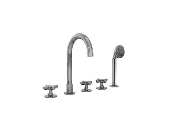 Смеситель для ванны и душа Fantini Icona Classic, Matt British Gold PVD (53 P6 R065)