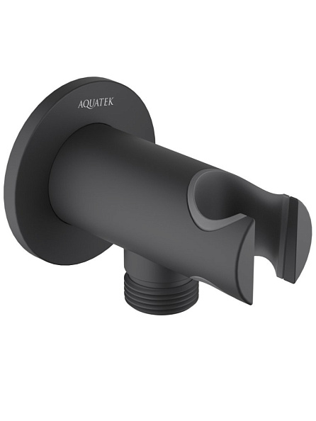 Шланговое подсоединение AQUATEK, с держателем, матовый черный AQ2460MB