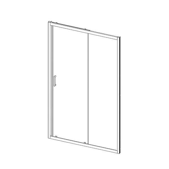 Душевая дверь Vincea Alpha (VDS-3AL120CLG) 1200х1900 мм, брашированное золото, стекло прозрачное