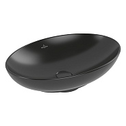 Раковина накладная Villeroy & Boch Loop & Friends Pure Black, CeramicPlus (4A4701R7) (56 см)