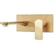 Смеситель для раковины встраиваемый Hansberge H699MG, матовое золото