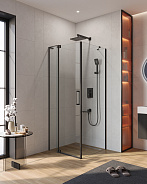 Душевой уголок Cezares Slider 80x70x195 мм, прямоугольный, nero (SLIDER-AH-1-80-70/80-C-NERO)
