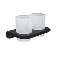 Стакан для ванной комнаты двойной Knotlor SC1032BL, черный