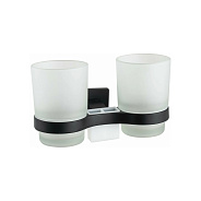 Стакан для ванной комнаты двойной D-Lin D212222, черный