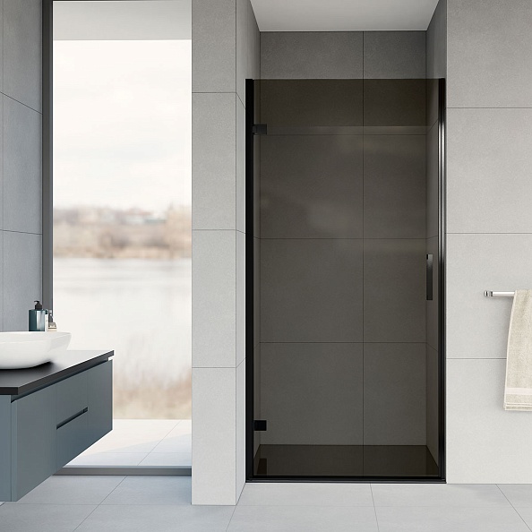 Душевая дверь Vincea Flex (VDP-1F900CGB) 900х2000 мм, черный, стекло тонированное