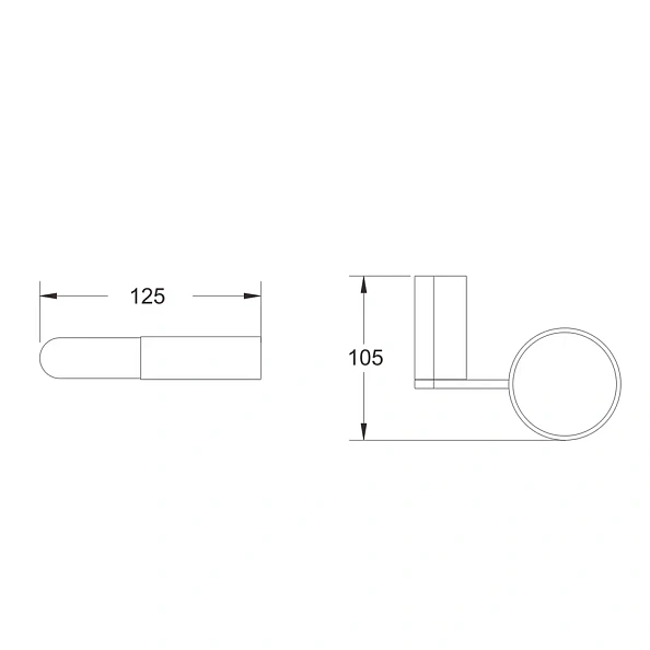 Стакан для ванной комнаты Rose RG1712T, пепельный