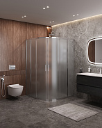 Душевой уголок Cezares Molveno 110x110x195 мм, полукруглый, хром (MOLVENO-R-22-90+20-P-Cr)