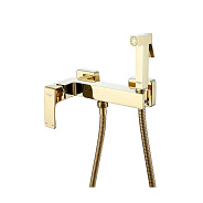 Смеситель Raglo R01.51.23 с гигиеническим душем настенный , золото