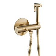 Гигиенический душ с термостатом Rose R915G, золотой сатин