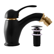 Смеситель для биде Rav Slezak LABE L045.5KCMATZ, черный/золото