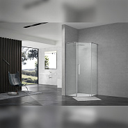 Душевой уголок Terminus Альба трапеция 100х100х200, хром