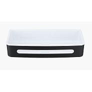 Полка для ванной и душа Raglo R340.02.06 прямая с крючками,черный