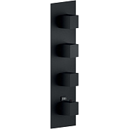 WE00104/QBM SEVEN термостатический смеситель для душа (внешняя часть), матовый черный