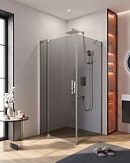 Душевой уголок Cezares Slider 90x90x195 мм, прямоугольный, хром (SLIDER-AH-1-90-90/100-GRIGIO-Cr)