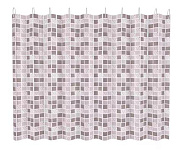 Шторка для ванны FASHUN коричнево-бежевая плитка (A8816)