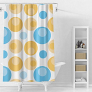 Штора для ванной комнаты Splenka S381.1804, синий/оранжевый