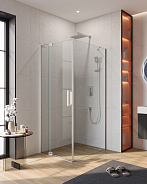 Душевой уголок Cezares Slider 100x80x195 мм, прямоугольный, хром (SLIDER-AH-1-100-80/90-C-Cr)
