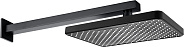 AQ2081MB прямоугольный верхний душ настенный 305х205х25 мм, матовый черный
