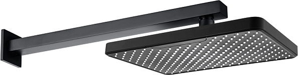 Верхний душ настенный AQUATEK 305х205 мм, матовый черный AQ2081MB